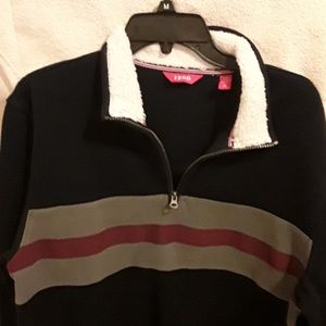 NWT Izod 1/4 zip sweatshirt navy size M